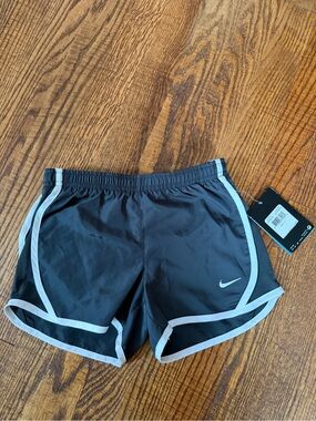 Nike Black Shorts with White Trim - Kids